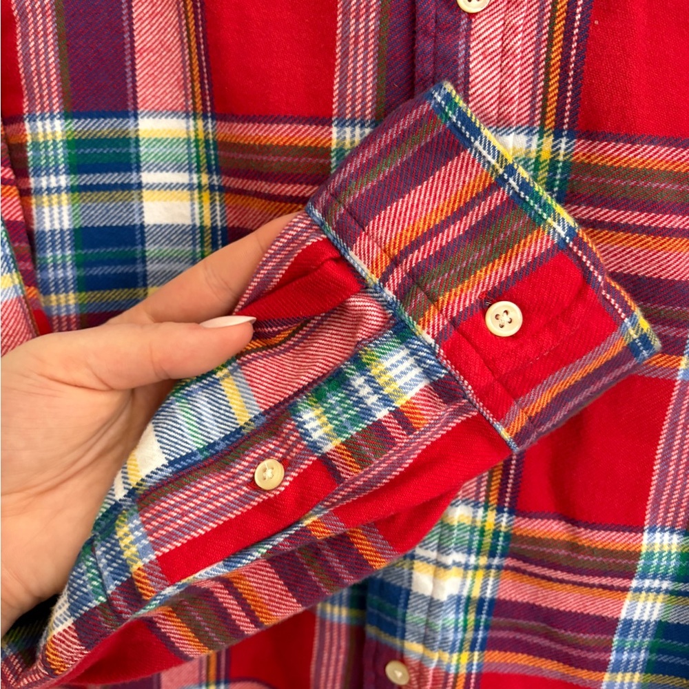 Ralph Lauren Men's Red Plaid Button-Down Shirt - Picture 5 of 6